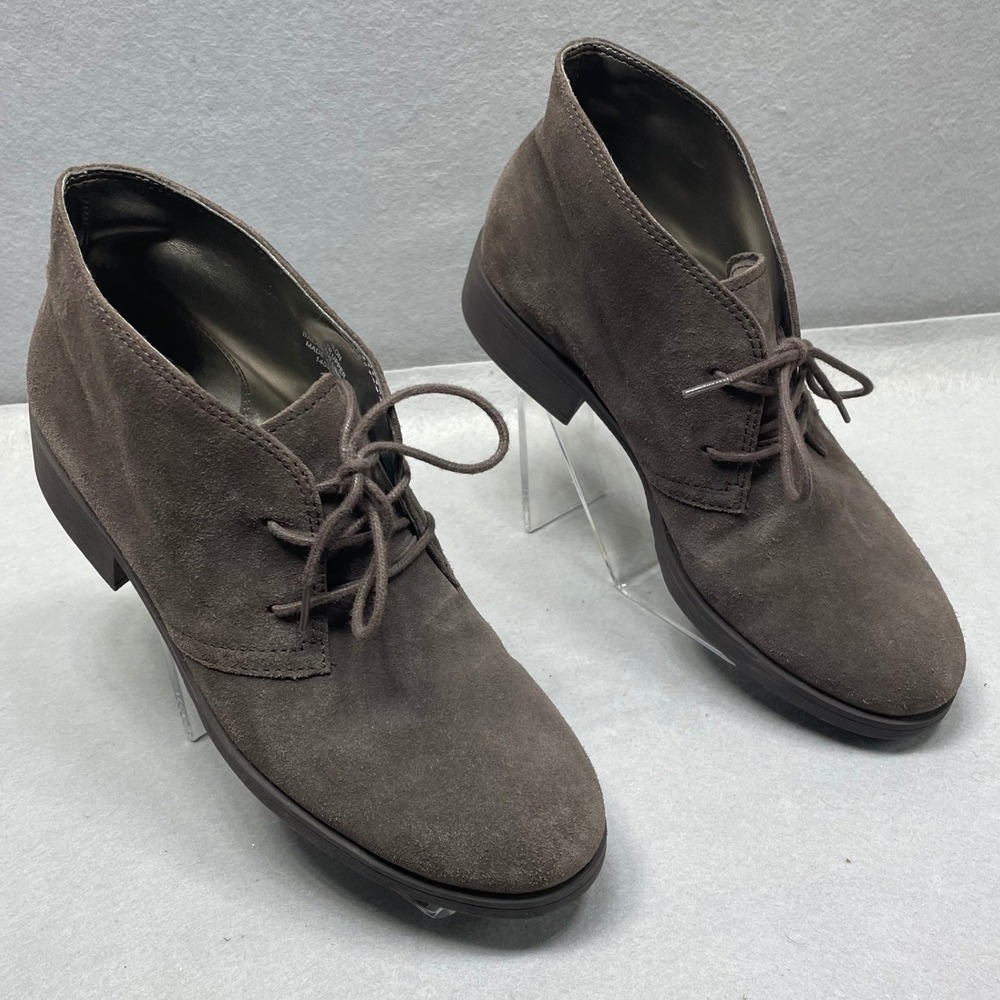 Bandolino BDTALON Chukka Boots Women 8M Brown Suede Lace Up Ankle Booties